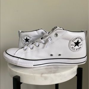 Converse Juniors Street Mid White Sneaker